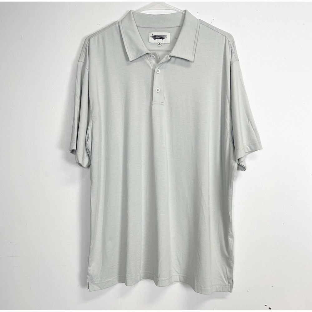 Unison Shirt Mens XL Gray Polo Short Sleeve Stretch NWOT NEW
